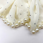 Soft Gypsophila Pearl Hair Tie