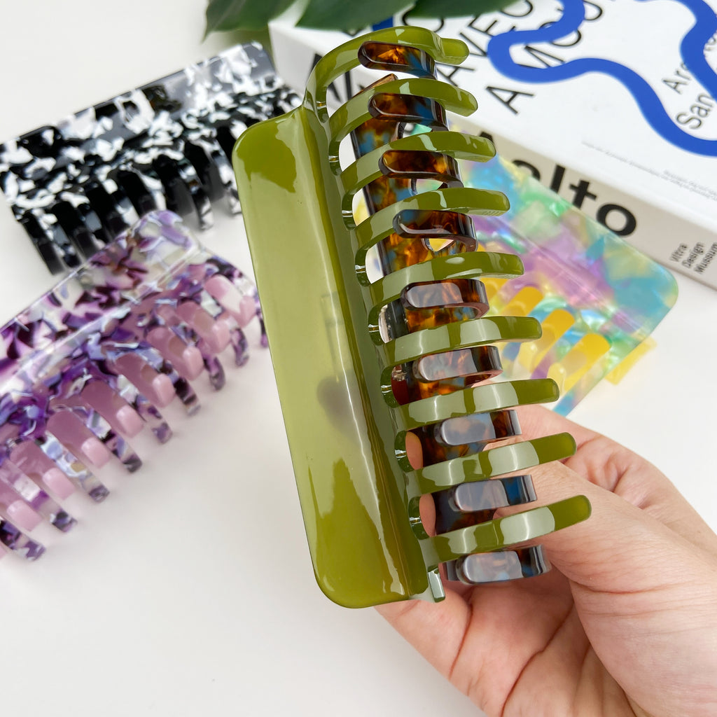 Acetate Vintage Oil Painting Hair Clip
