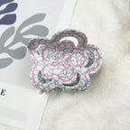 Broken porcelain hollow flower hair claw clip