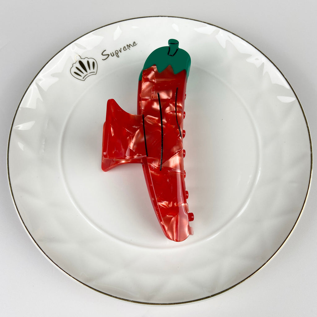 Vegetable Clamp Cherry Apple Shark Clamp Light Luxury Hair Claw Clip