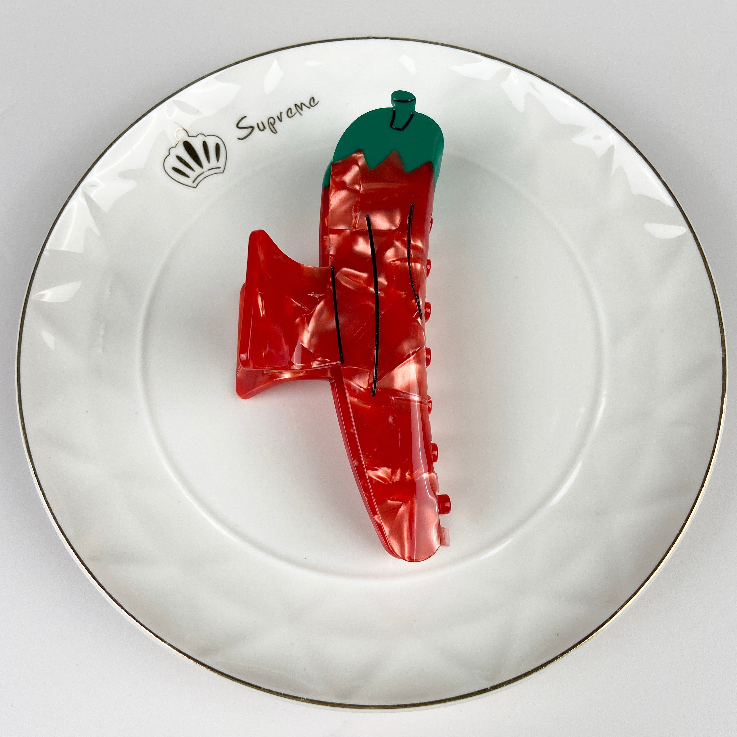 Vegetable Clamp Cherry Apple Shark Clamp Light Luxury Hair Claw Clip