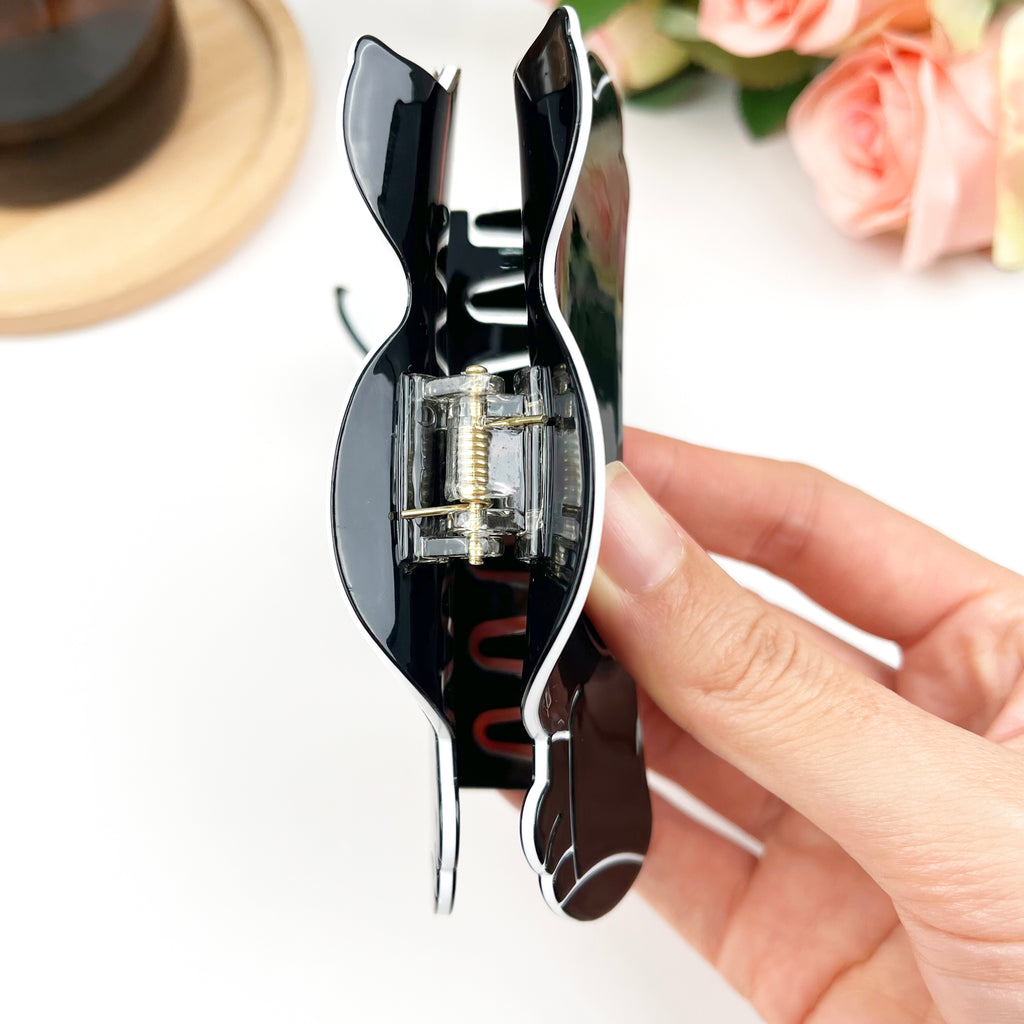 Süße Haarspangen aus Acetat mit Bärenmotiv, großer weißer Bär, Tierkrallenclip 