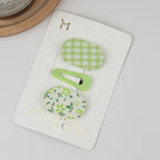 Floral Fabric Plaid BB Clip