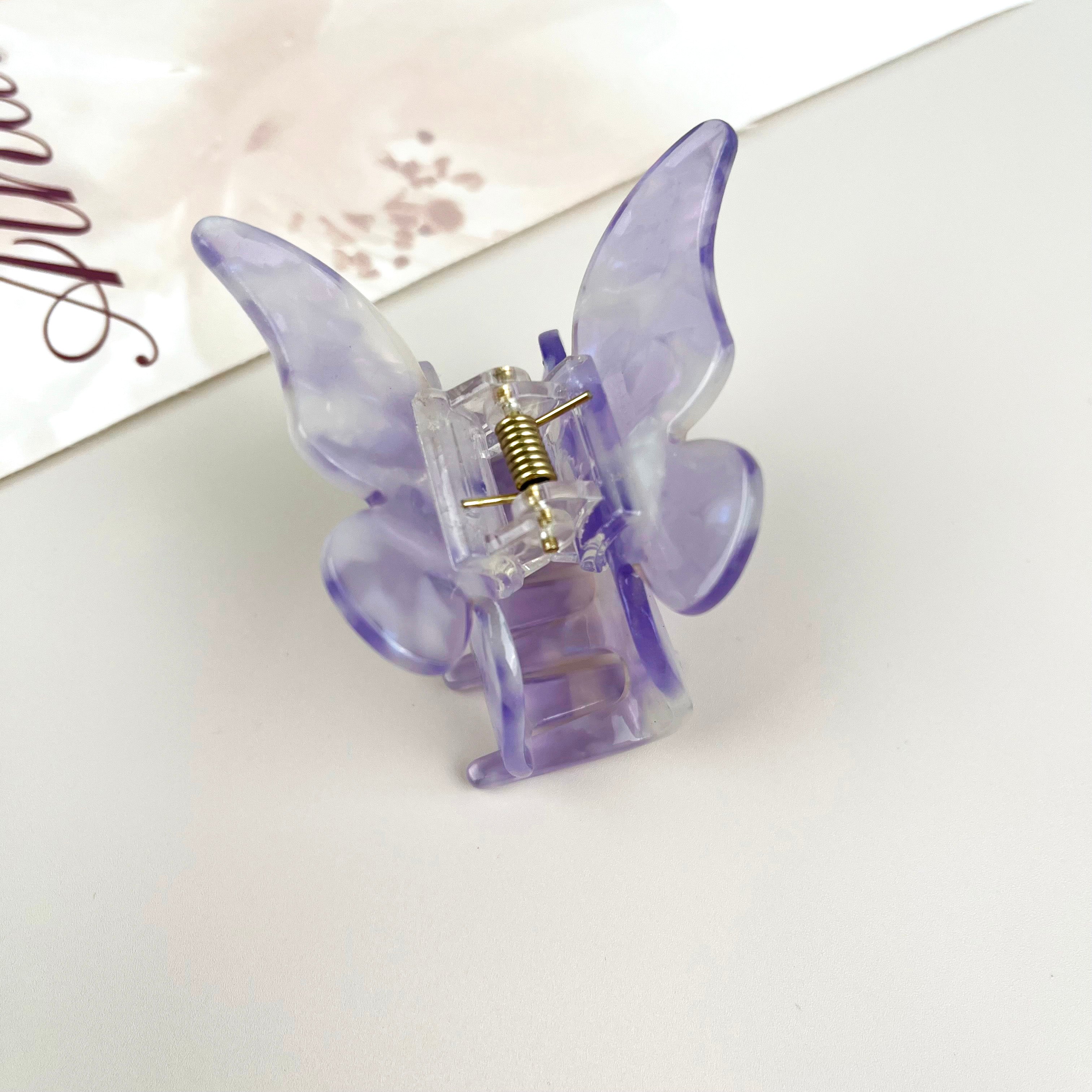 Acetate butterfly hair clips multi-color claw clip