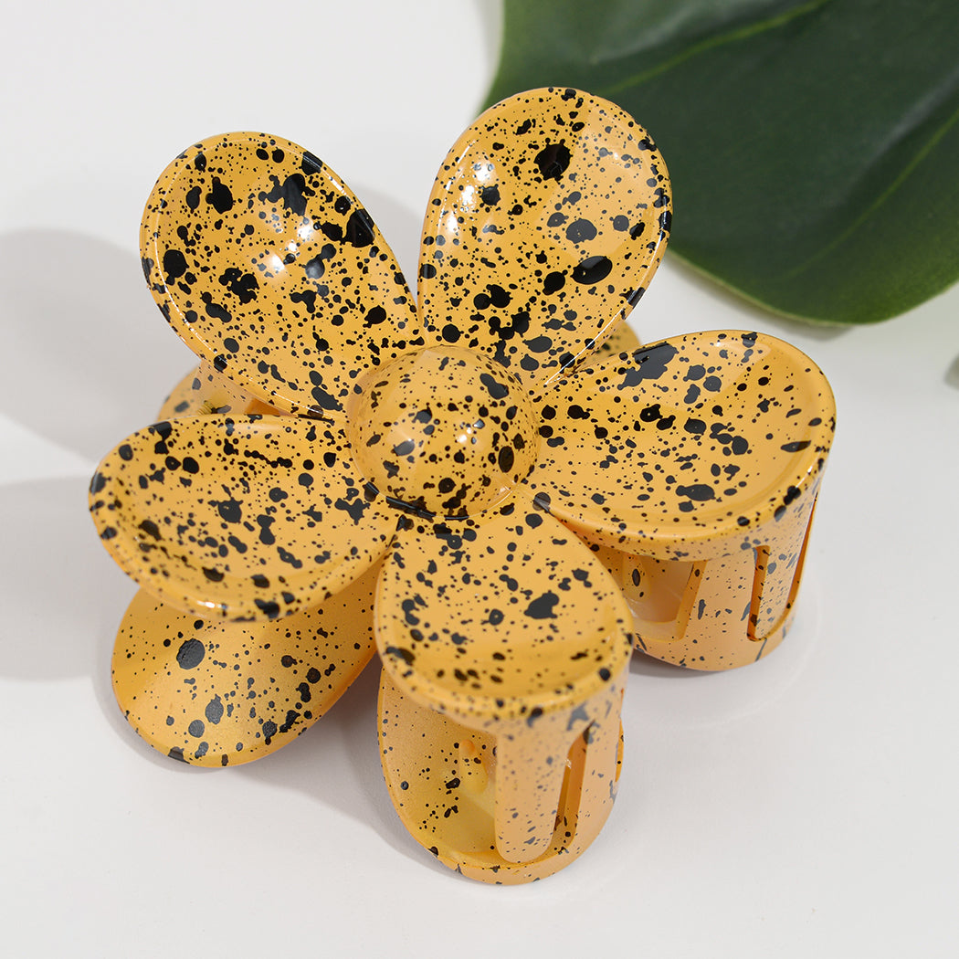 Splash Ink Flower Hair Clip