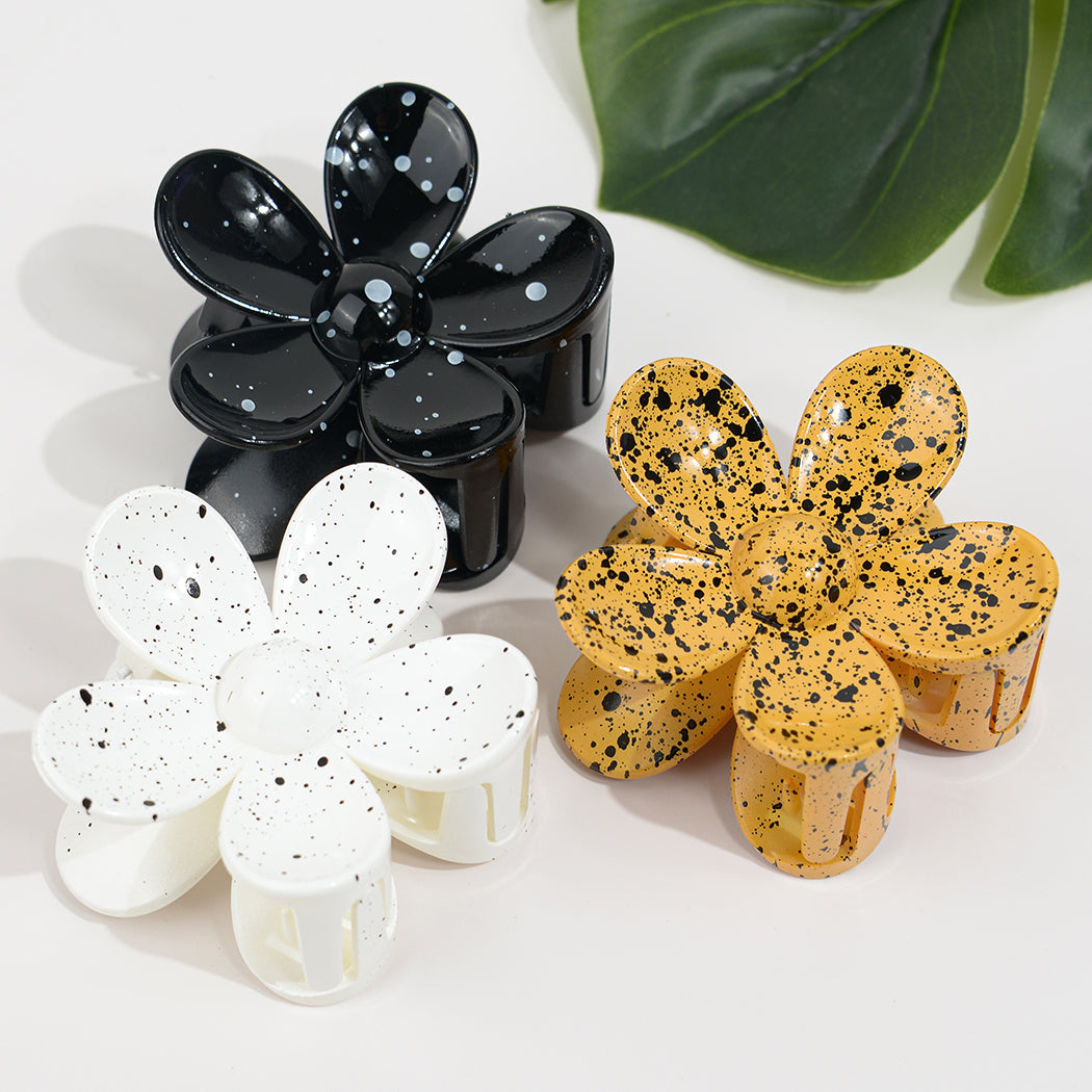 Splash Ink Flower Hair Clip