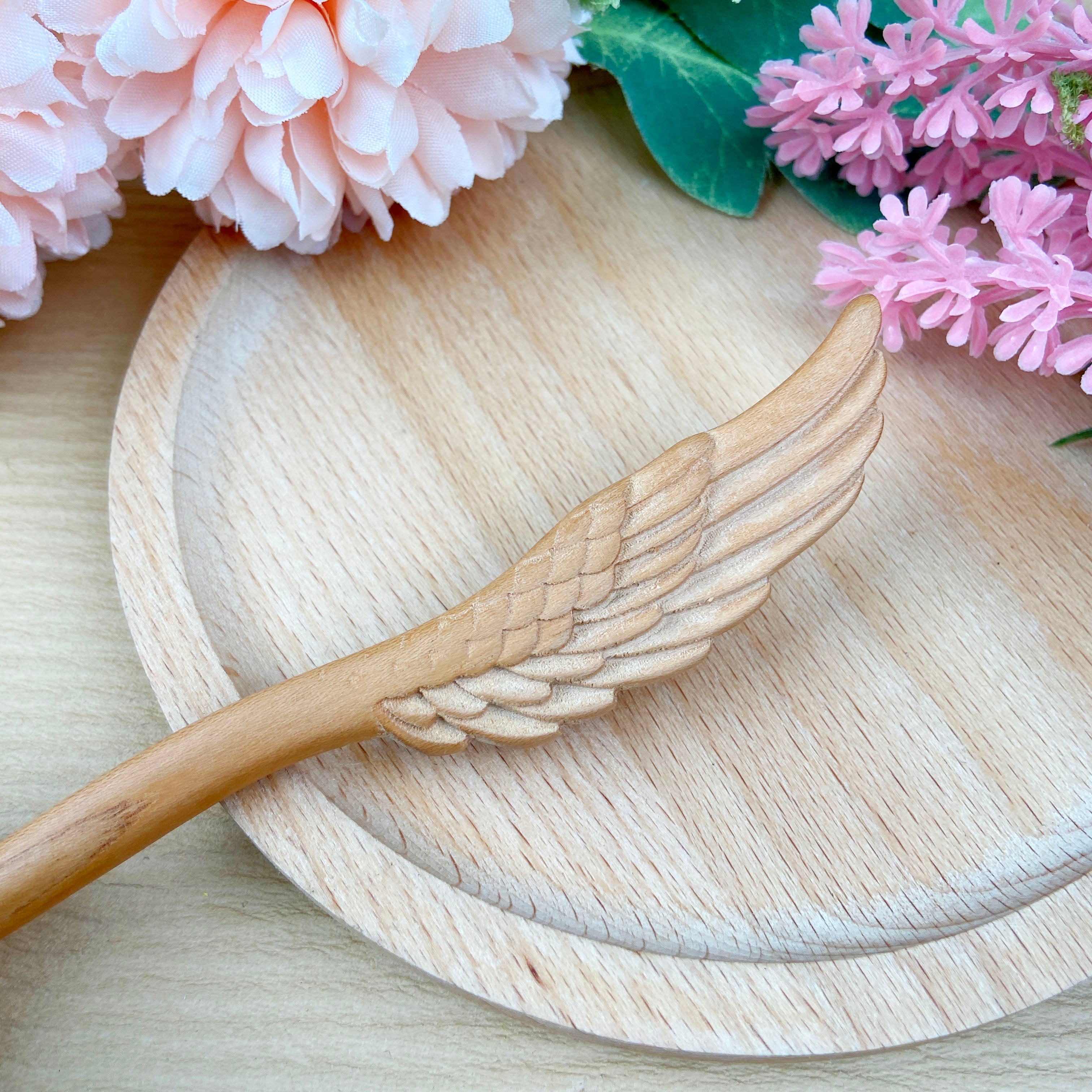 Cute cat hairpin sandalwood hairpin