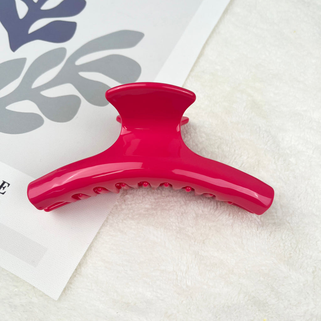 Simple and elegant acetate red hair claw clip