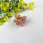 Small fresh metal flower small hair clip pearl rhinestone small clip