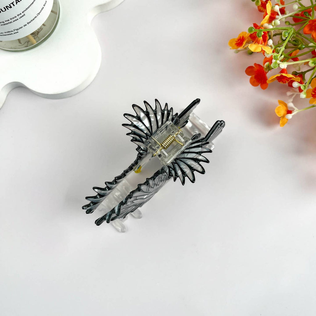 Fun Eagle Cow Crystal Barrettes Updo Shark Clip