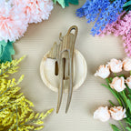 Cat U-shaped hairpin sandalwood hairpin