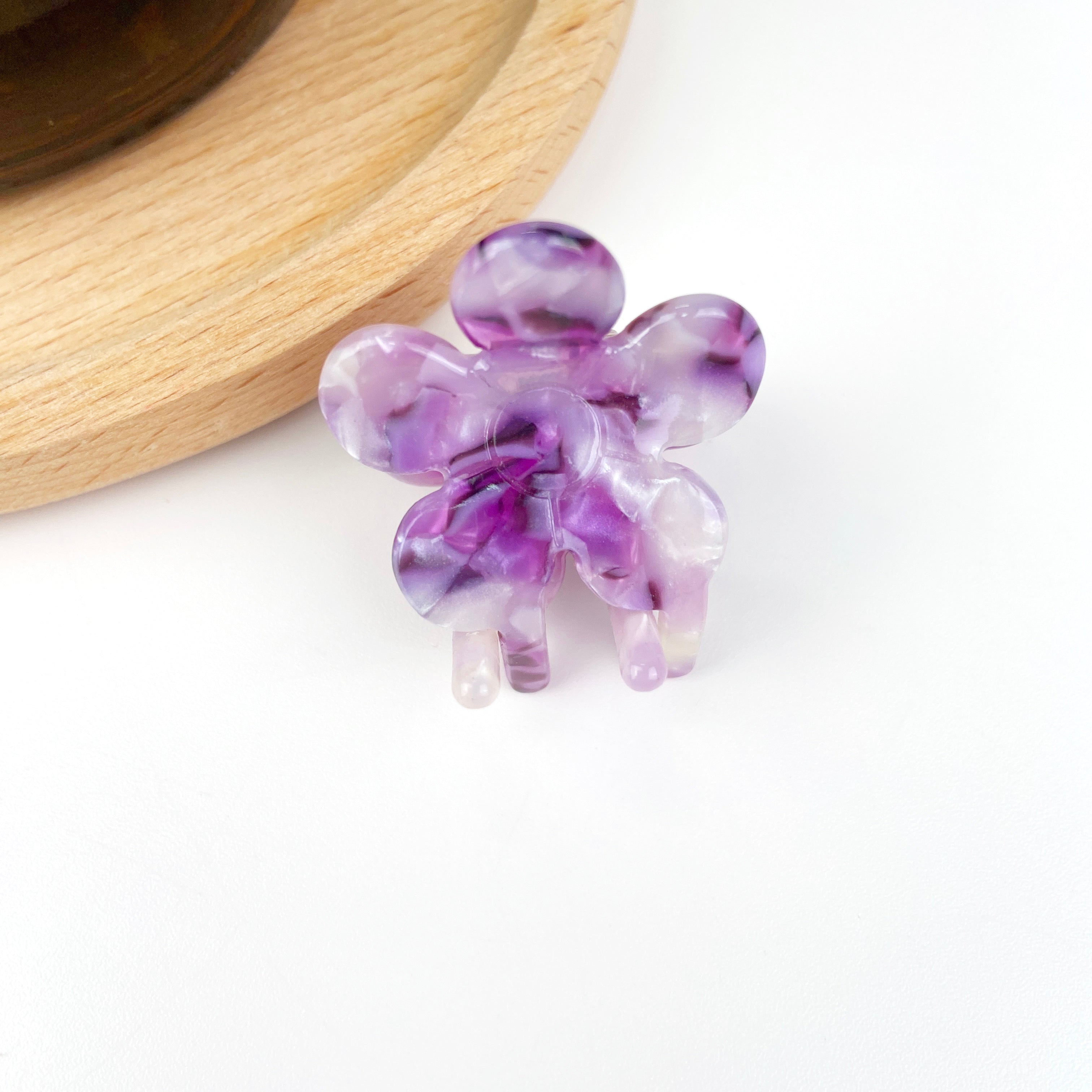 Acetates cute small flower hair clips bangs clip