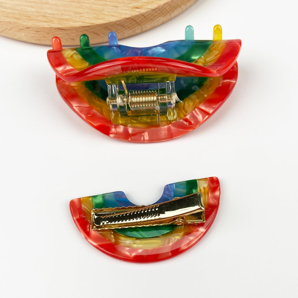 Rainbow Cute Acetate Hair Claw Clip