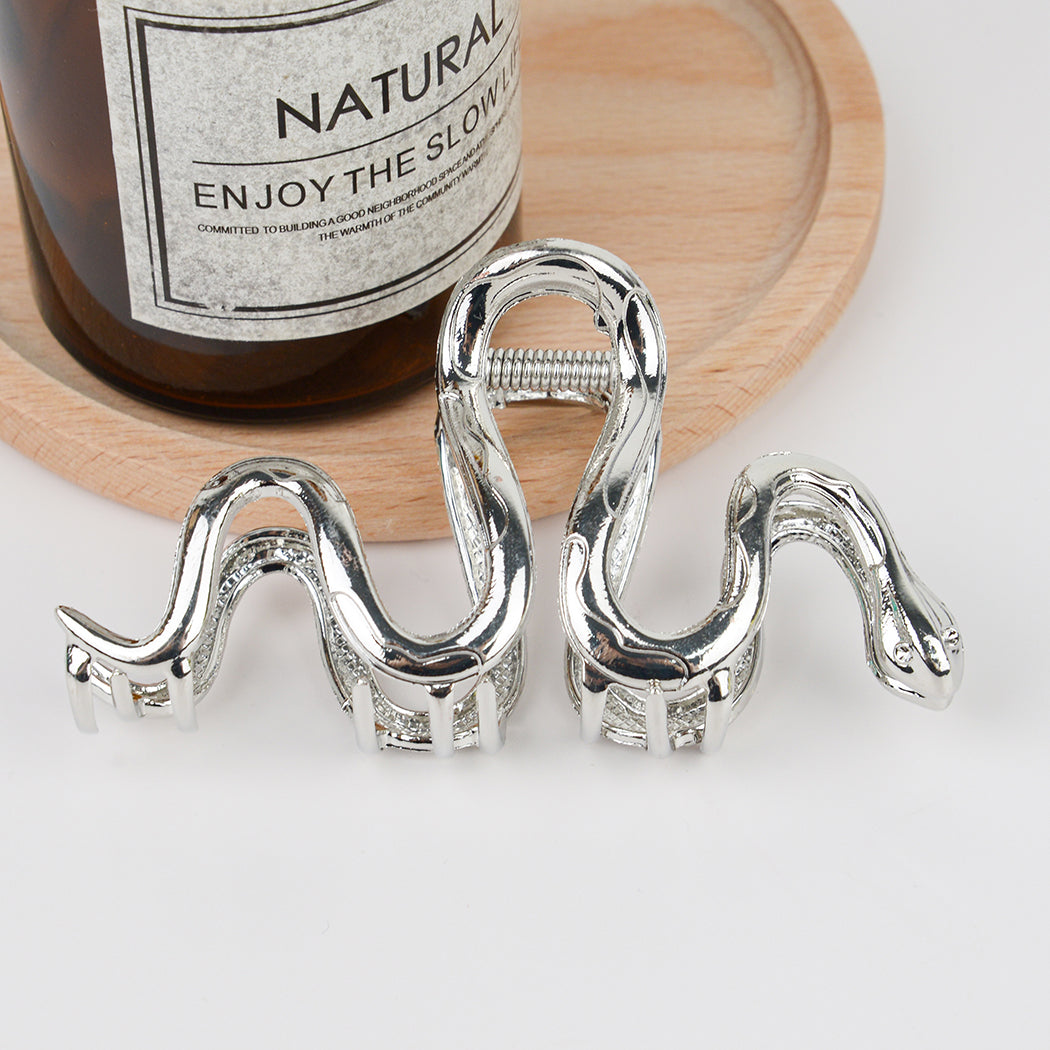 Serpentine Metal Hair Claw Clip