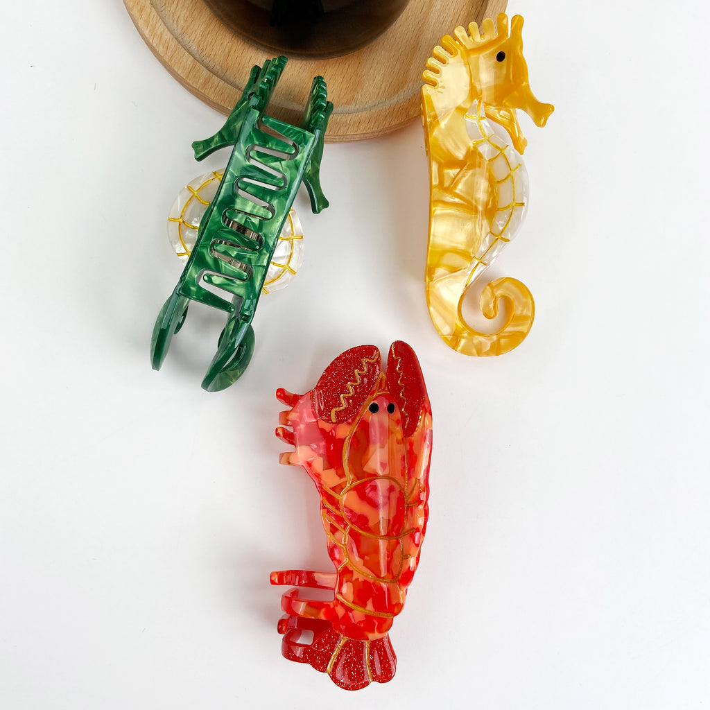 Acetate Ocean Series Animal Hair Clips