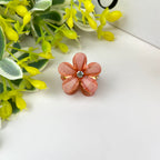 Small fresh metal flower small hair clip pearl rhinestone small clip