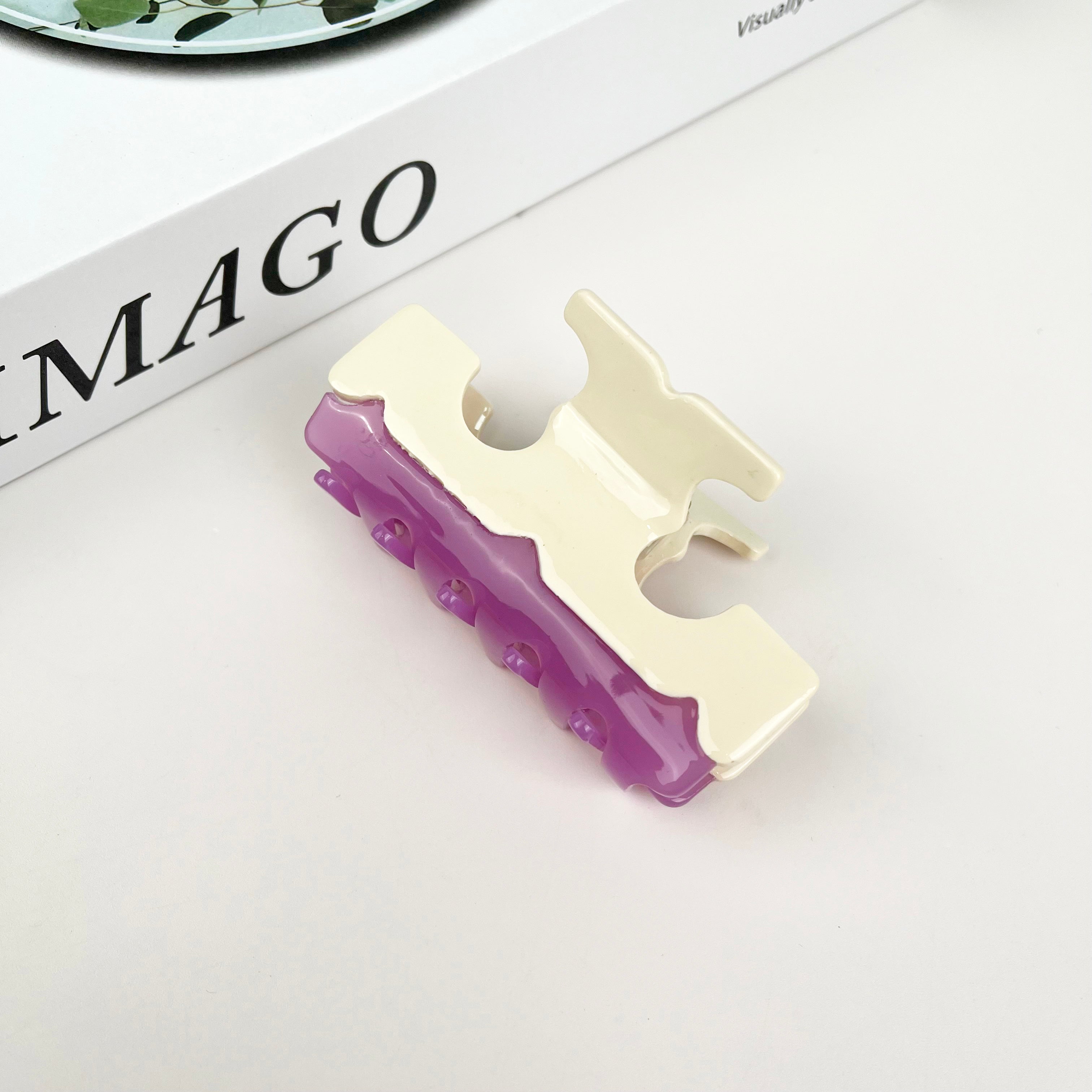 Two-color hair clips rectangular claw clip