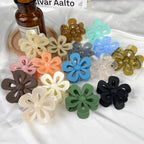 Jelly Flower Hair Clip Frosted Updo Shark Clip Hair