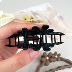 Semi-circle flower hair clips metal claw clip