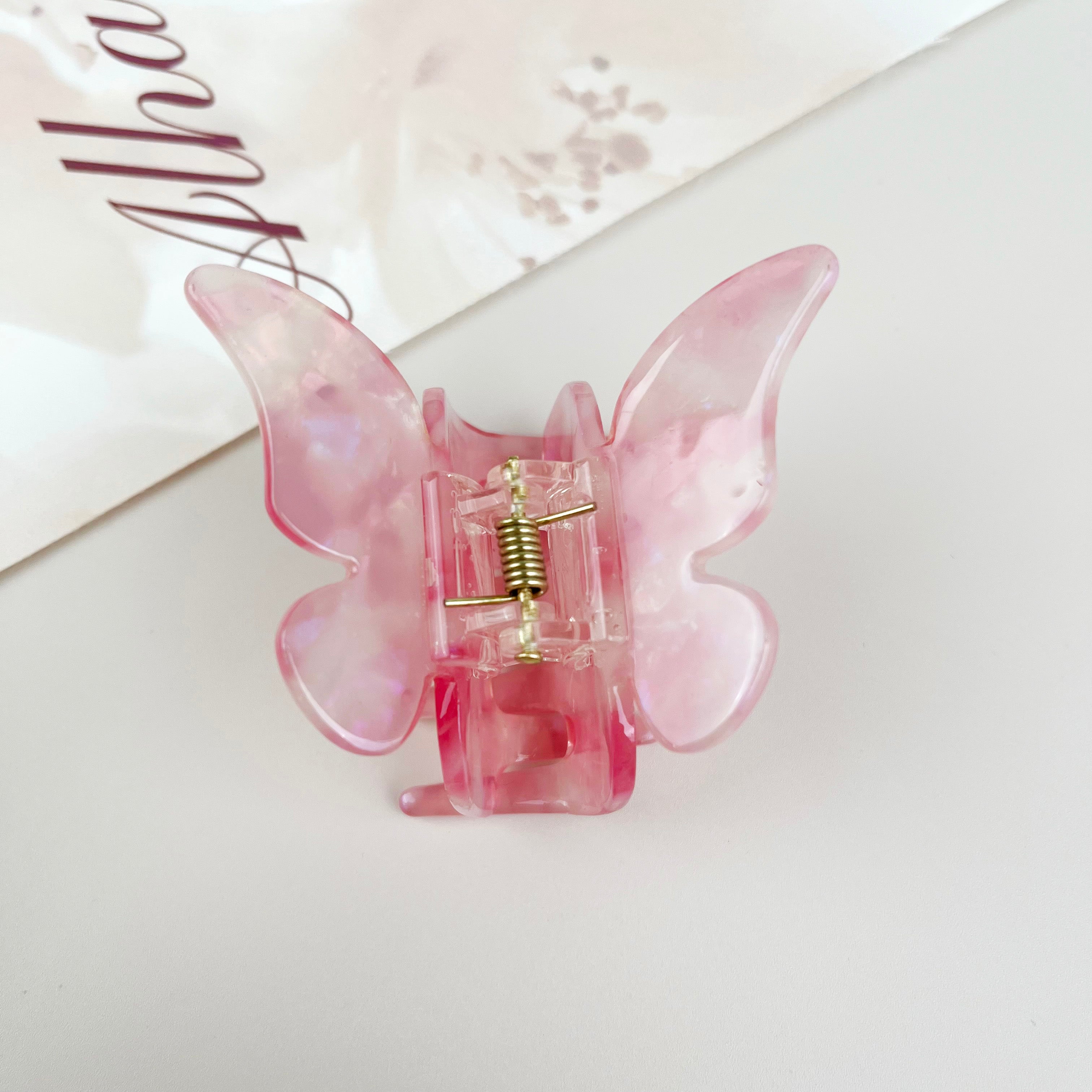 Acetate butterfly hair clips multi-color claw clip