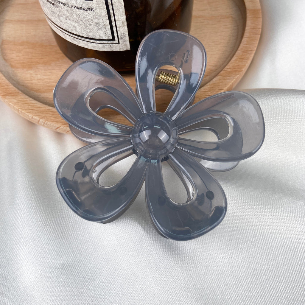 Jelly Flower Hair Clip Frosted Updo Shark Clip Hair