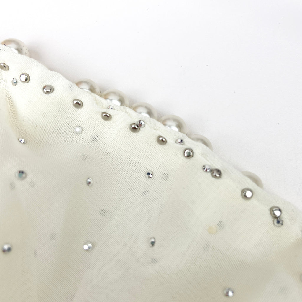 Soft Gypsophila Pearl Hair Tie