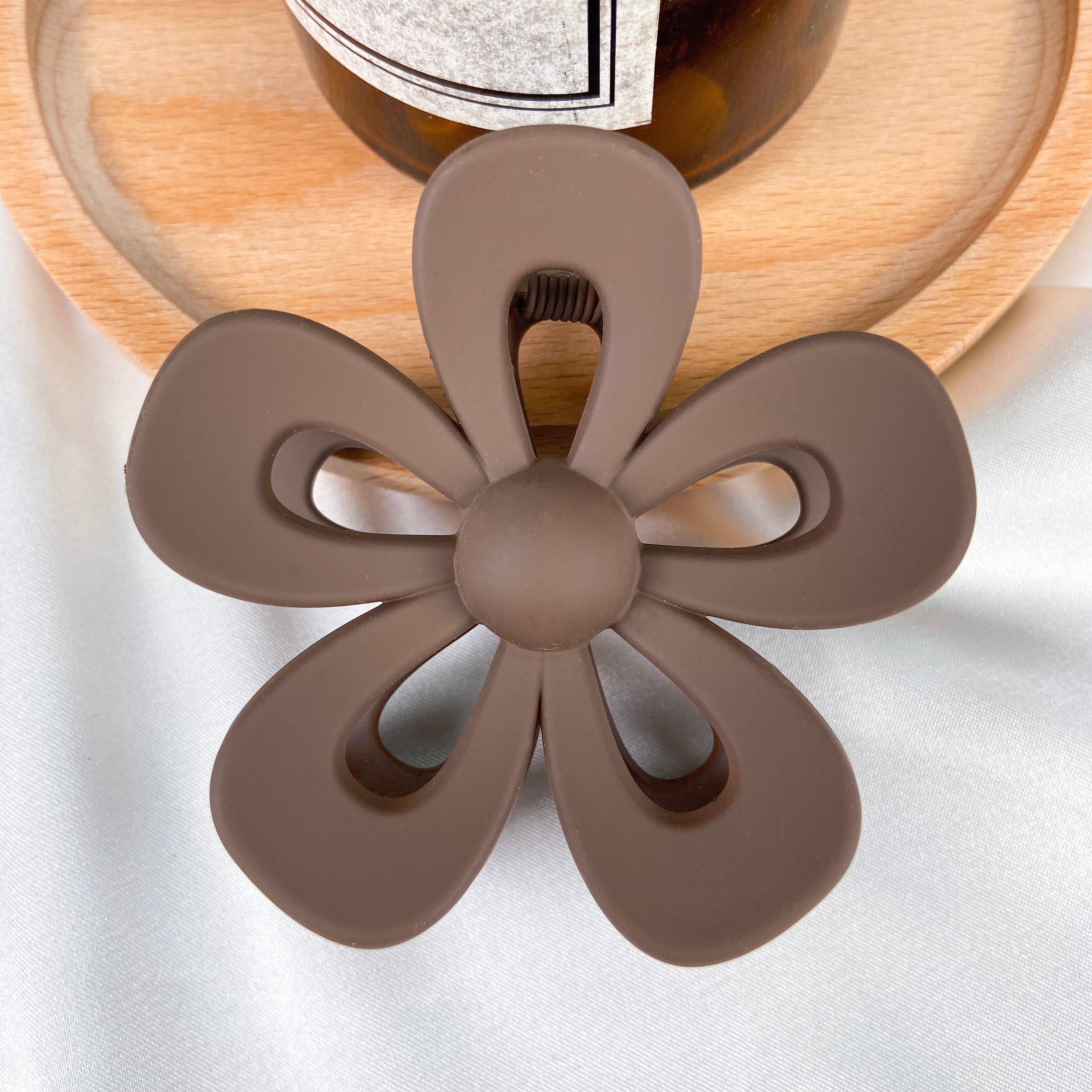 Jelly Flower Hair Clip Frosted Updo Shark Clip Hair