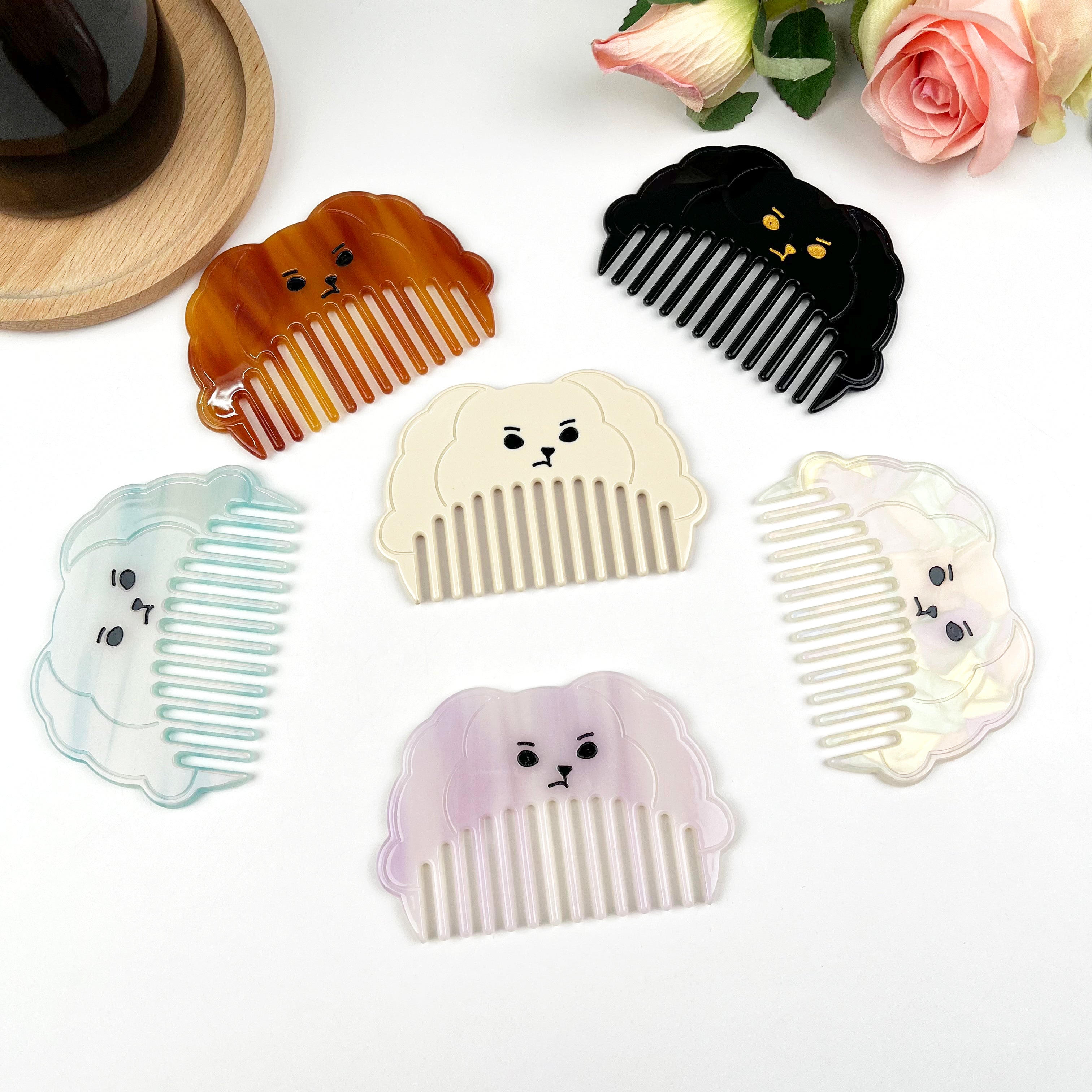 Acetate Cute Cartoon Dog Comb