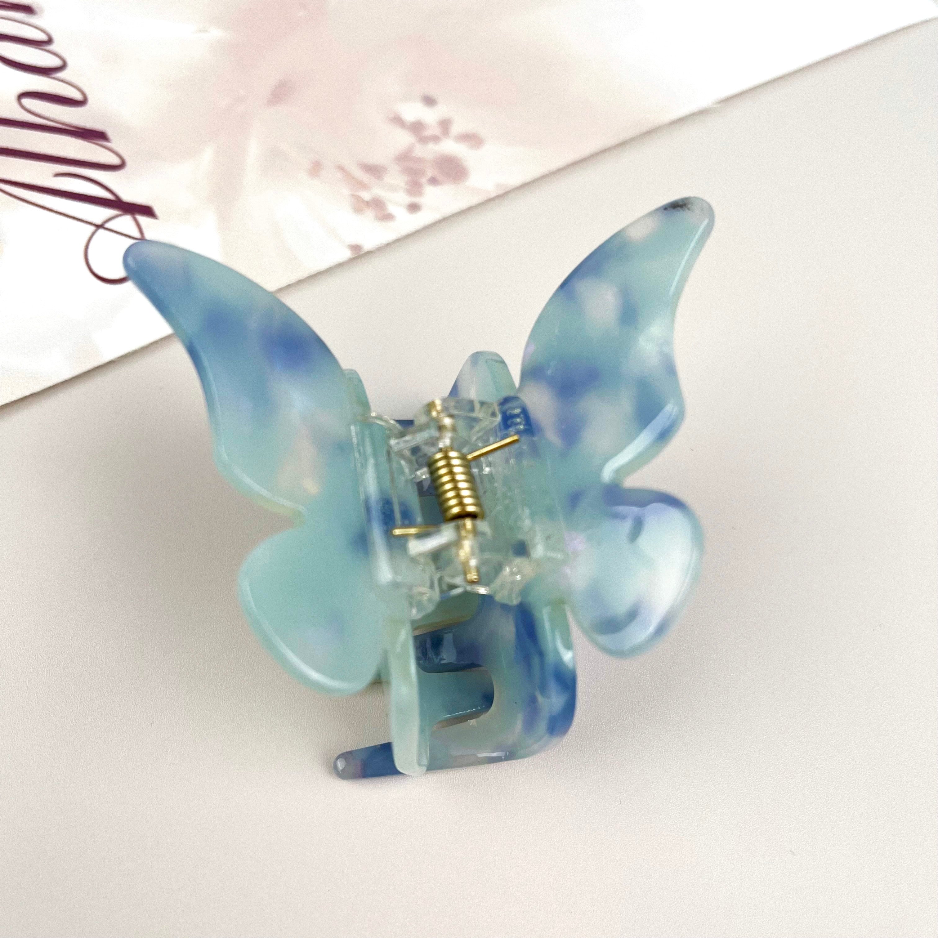 Acetate butterfly hair clips multi-color claw clip