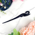 Hand carved swan hairpin black sandalwood hairpin