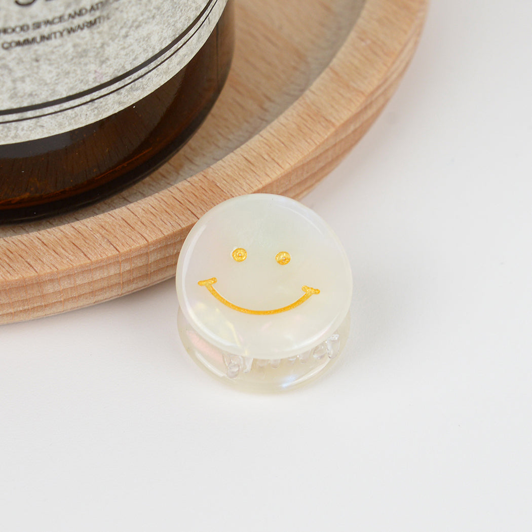 Acetate Cute Smiley Face Small Jaw Mini Hair Clip