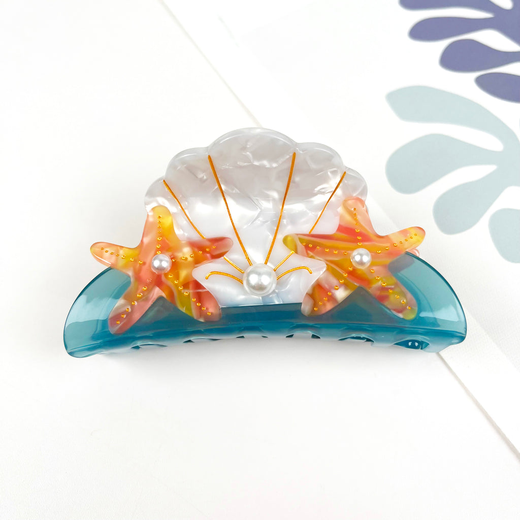 Acetate Pearl Shell Hair Clip Marine Life Series Claw Clips