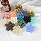 Jelly Flower Hair Clip Frosted Updo Shark Clip Hair