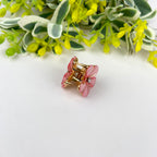 Small fresh metal flower small hair clip pearl rhinestone small clip