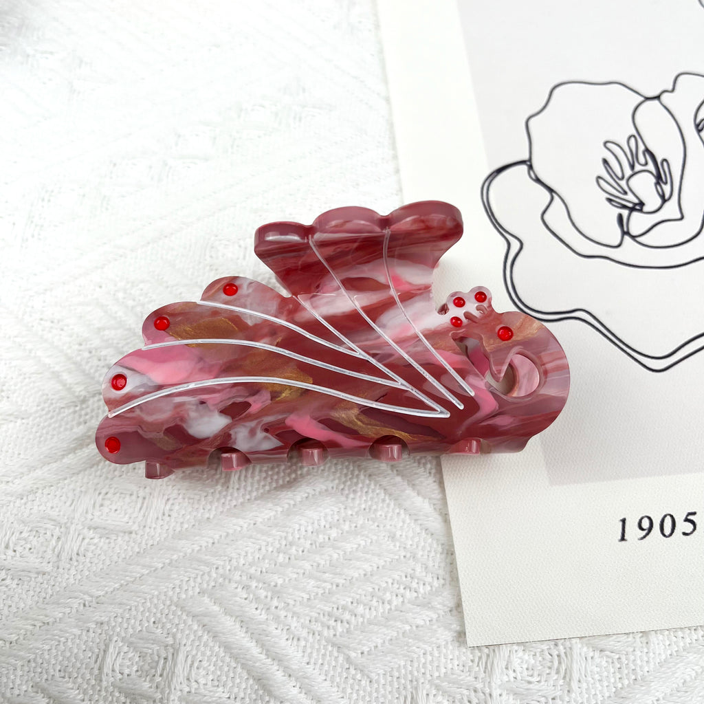 Large Peacock Hair Clips Animal Claw Clip Valentine's Day