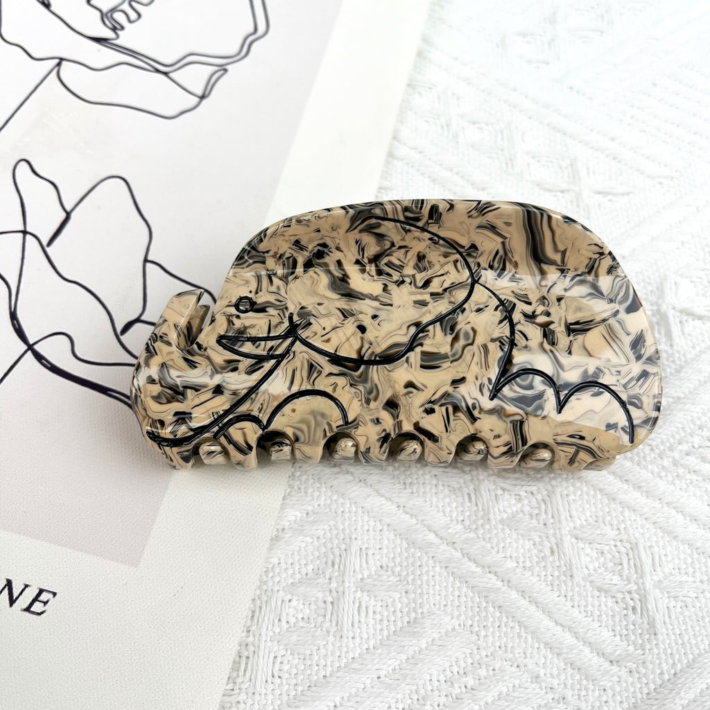 Acetate Elephant Hair Clips Cartoon Animal Claw Clip