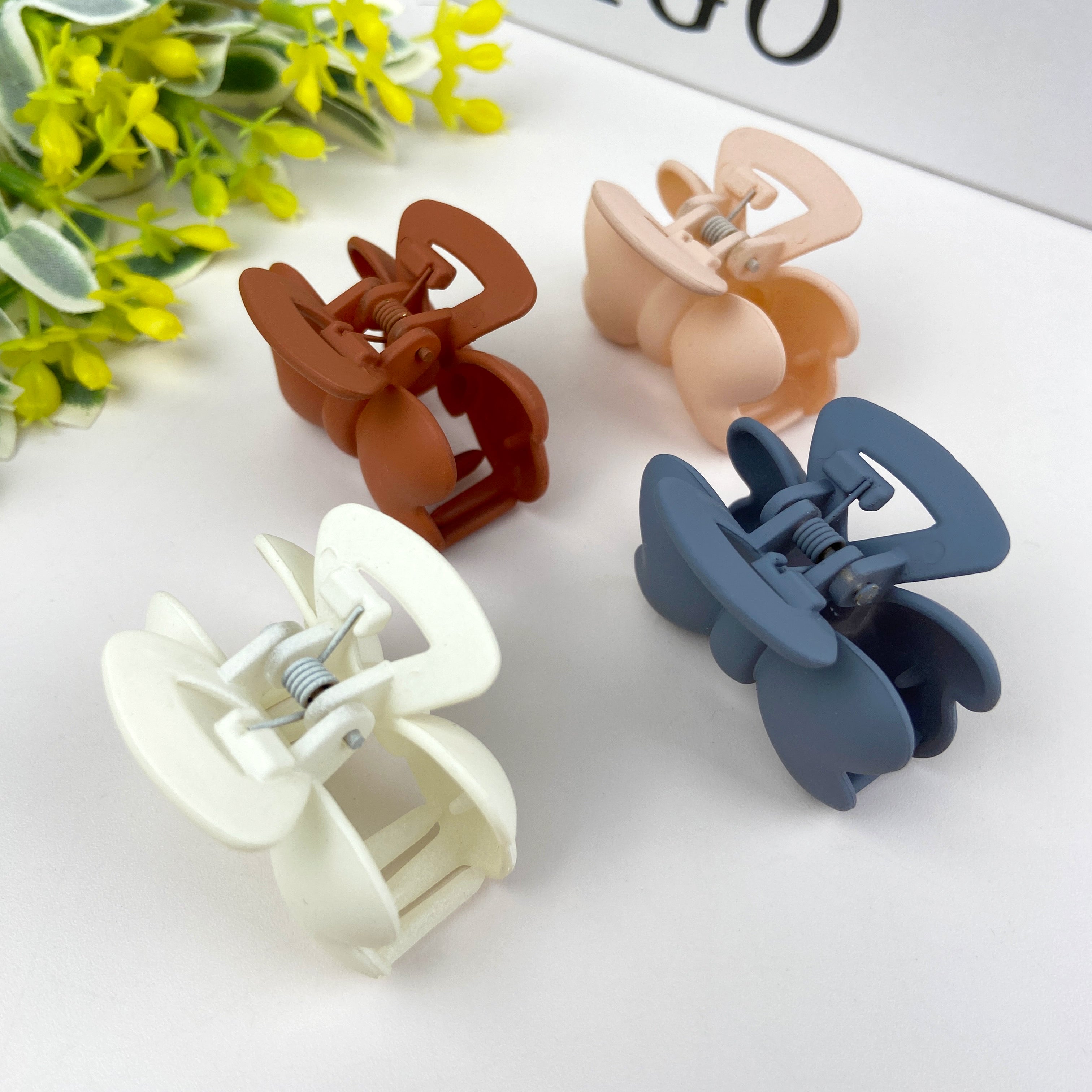 Frosted Simple Small Hair Clip Butterfly Clip