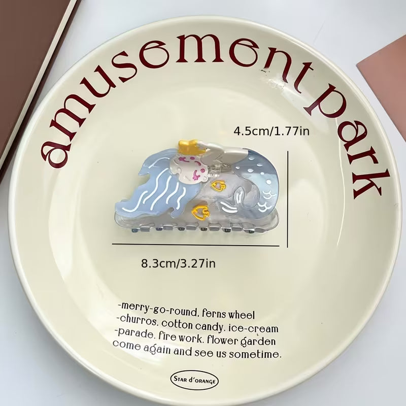 Mermaid Barrettes Half Scratch on the Back of the Head Shark Clip