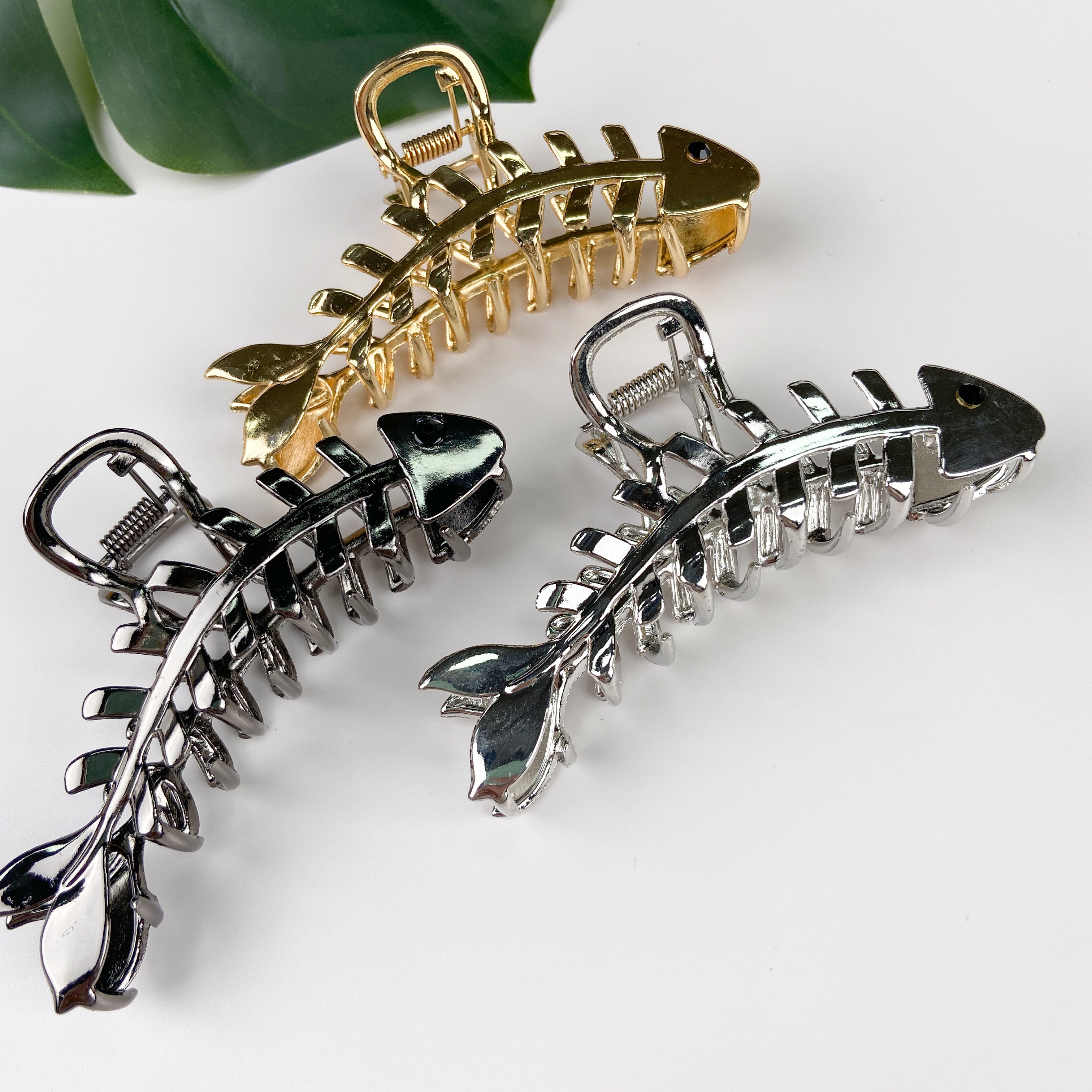 Metal Fishbone Grip High-Grade Temperament