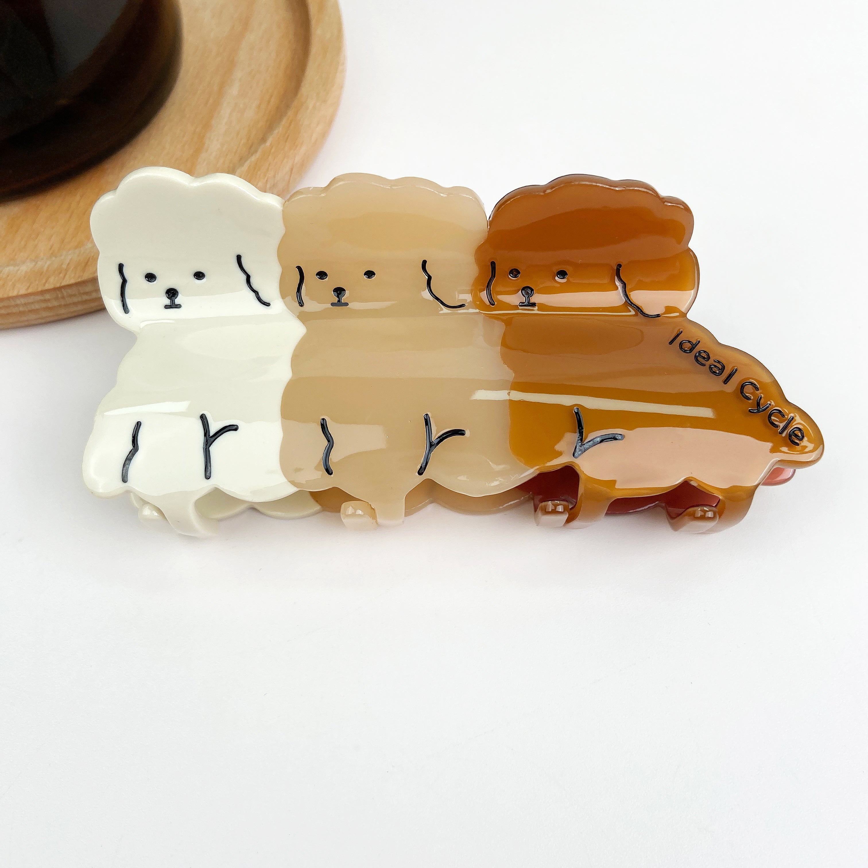 Acetate Cute Cartoon Dog Hair Clips