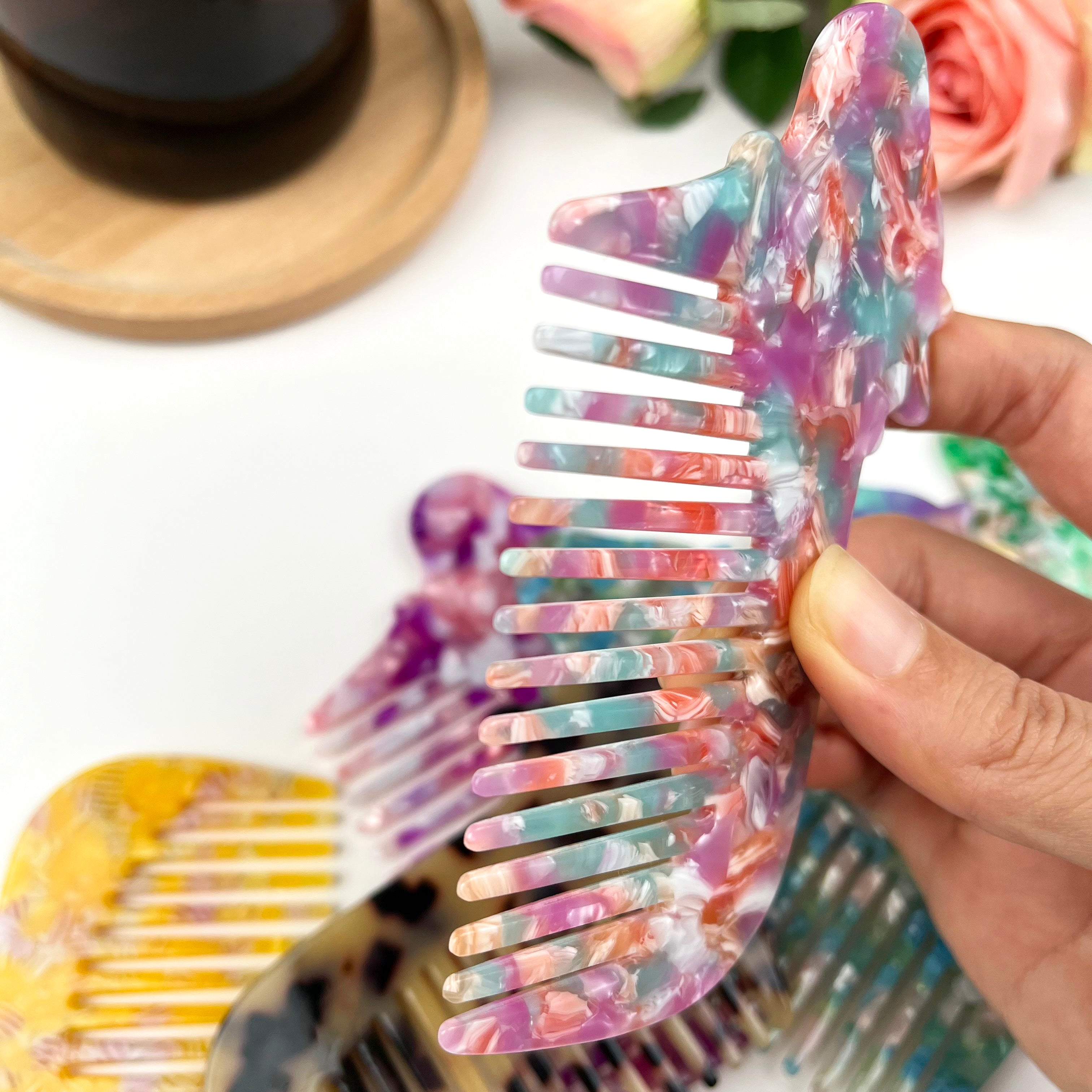 Acetate cute cartoon cow comb