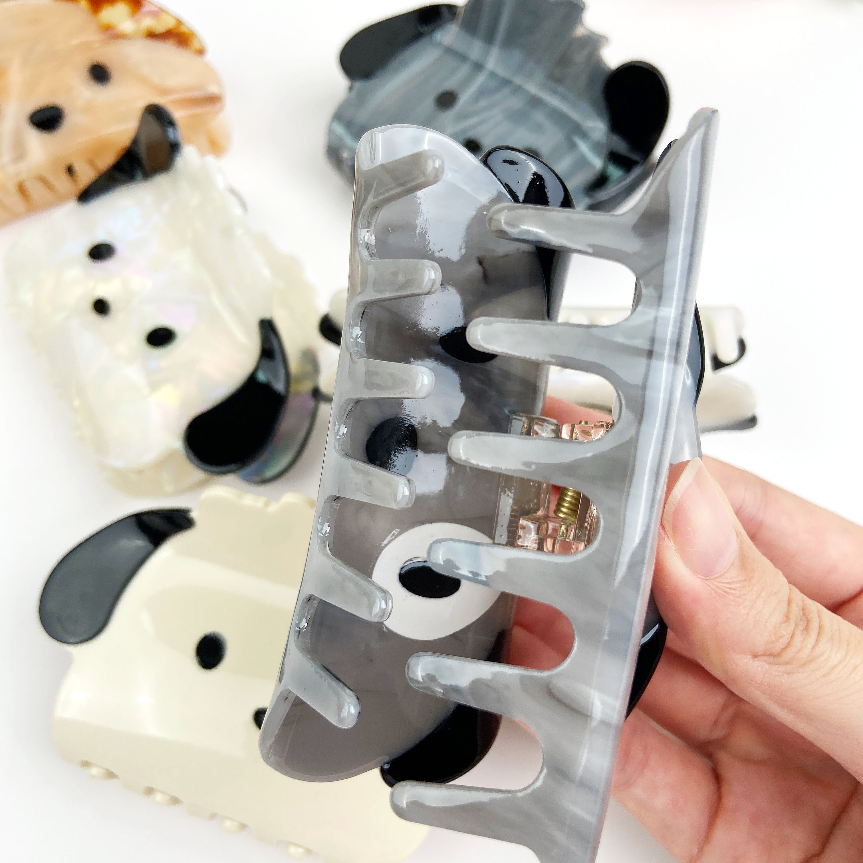 Acetate Cute Cartoon Dog Animal Hair Clips