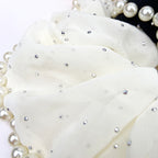 Soft Gypsophila Pearl Hair Tie