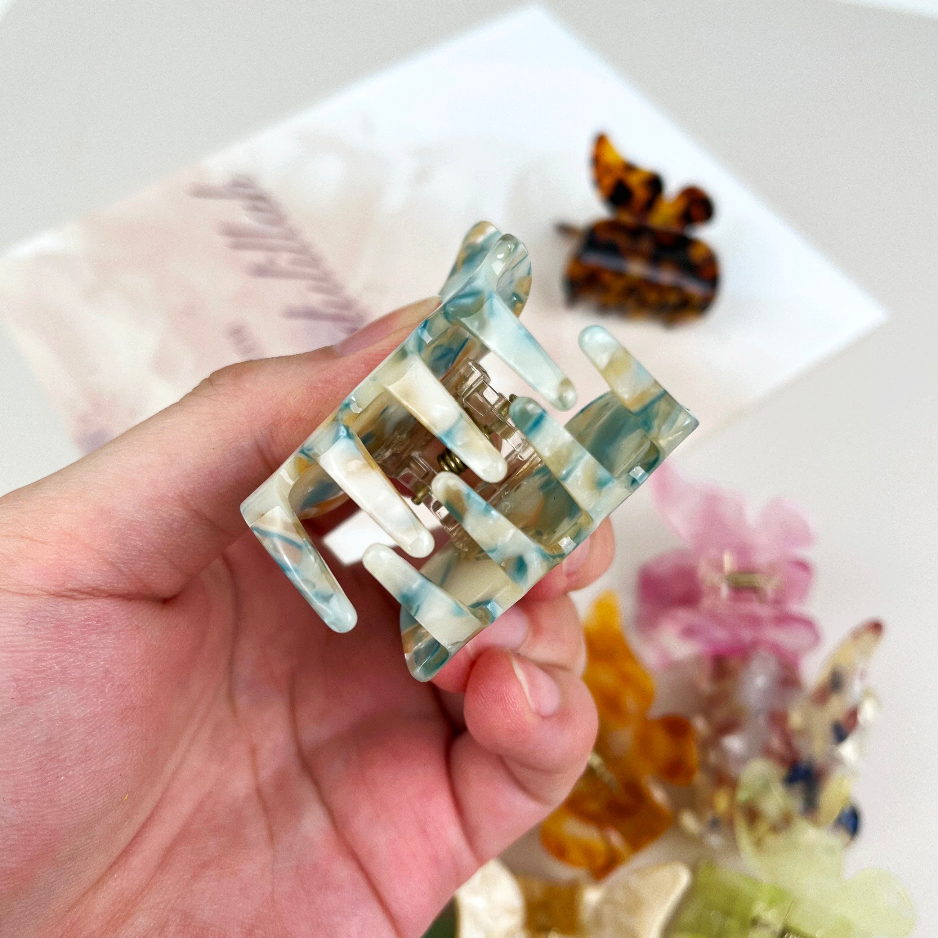 Acetate butterfly hair clips multi-color claw clip