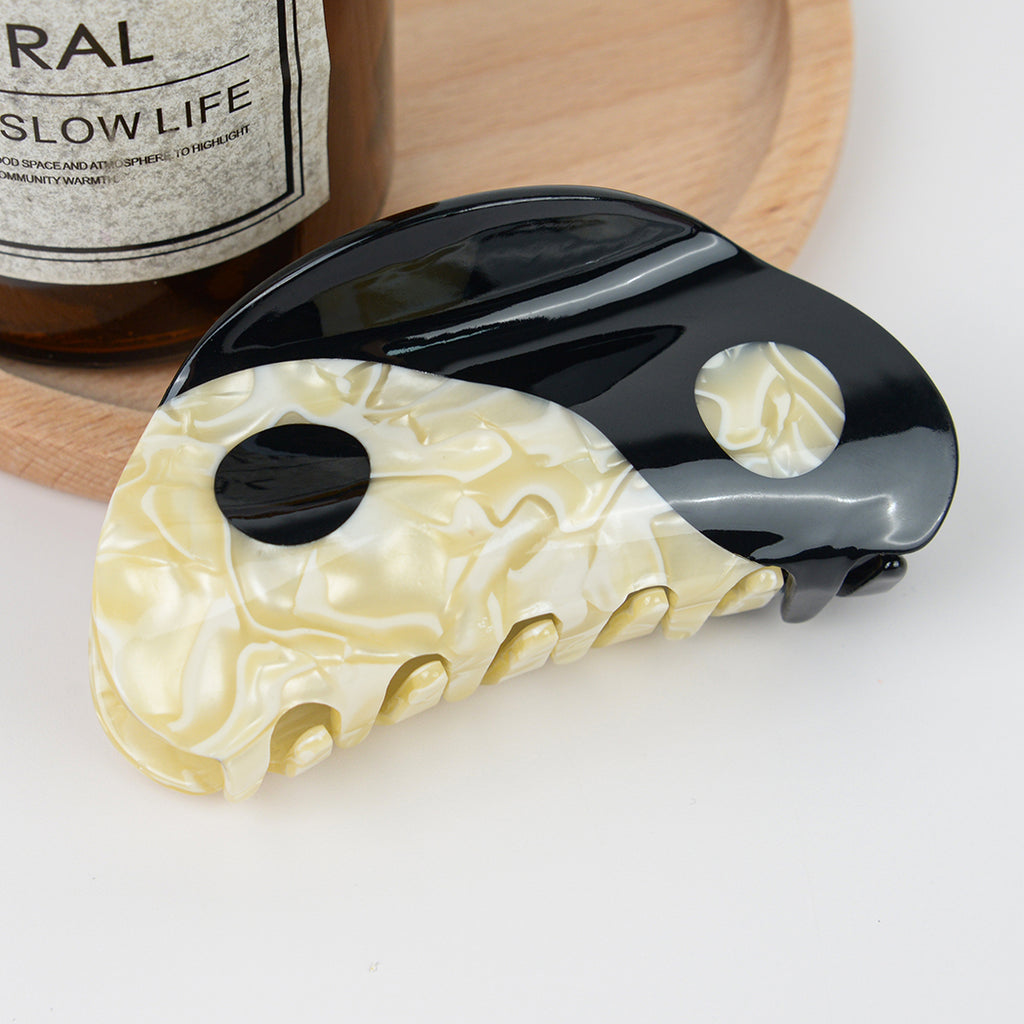 Gossip Semicircle Acetate Hairpin Tai Chi Element