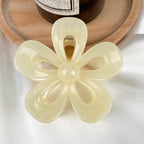 Jelly Flower Hair Clip Frosted Updo Shark Clip Hair