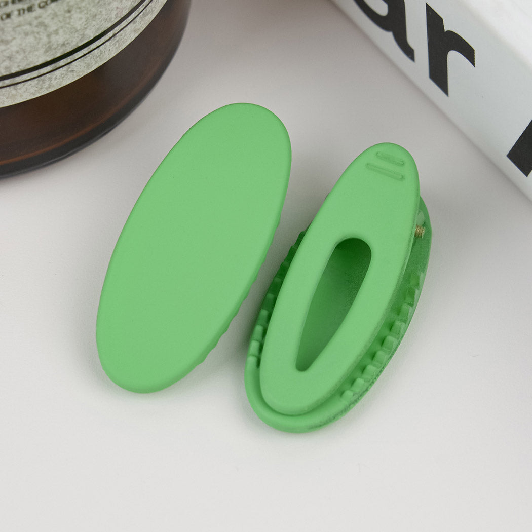 Oval Frosted Duckbill Clip Candy Color