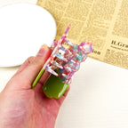 Haarspange aus Acetat mit Traubenmotiv, Obst-Serie, Krallenclips