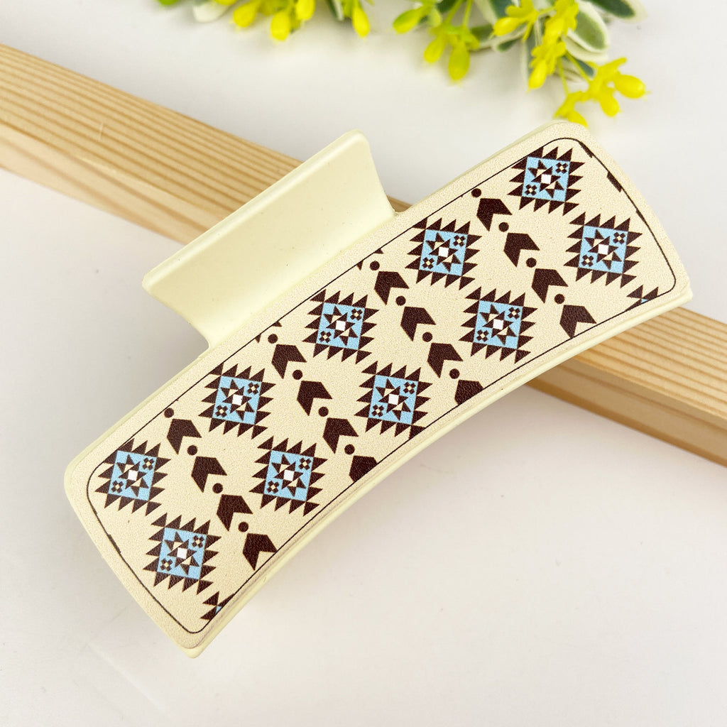 Retro PU simple hair clip for women