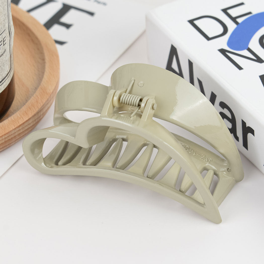 Solid Color Heart-Shaped Hair Clip